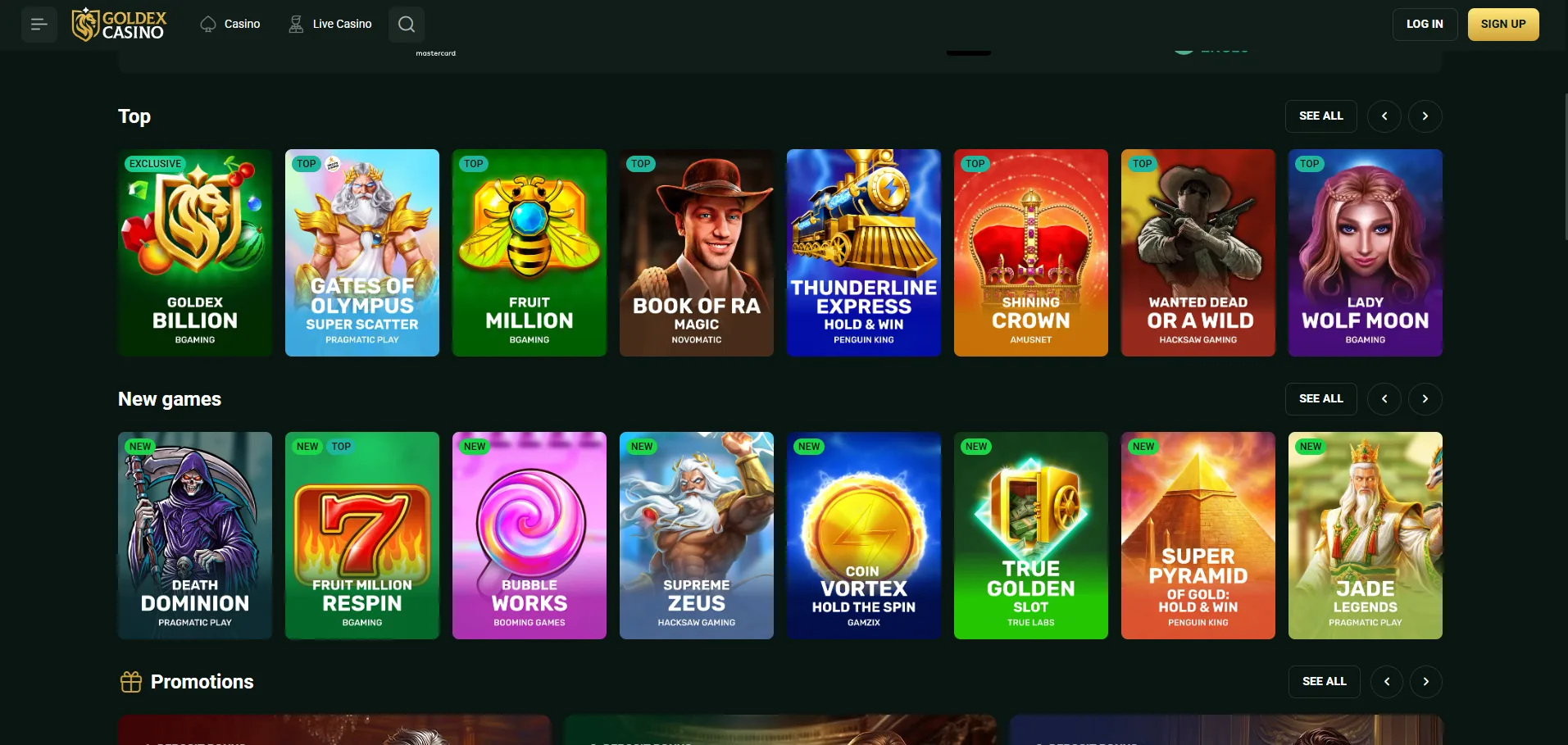 Goldex Casino Bonus